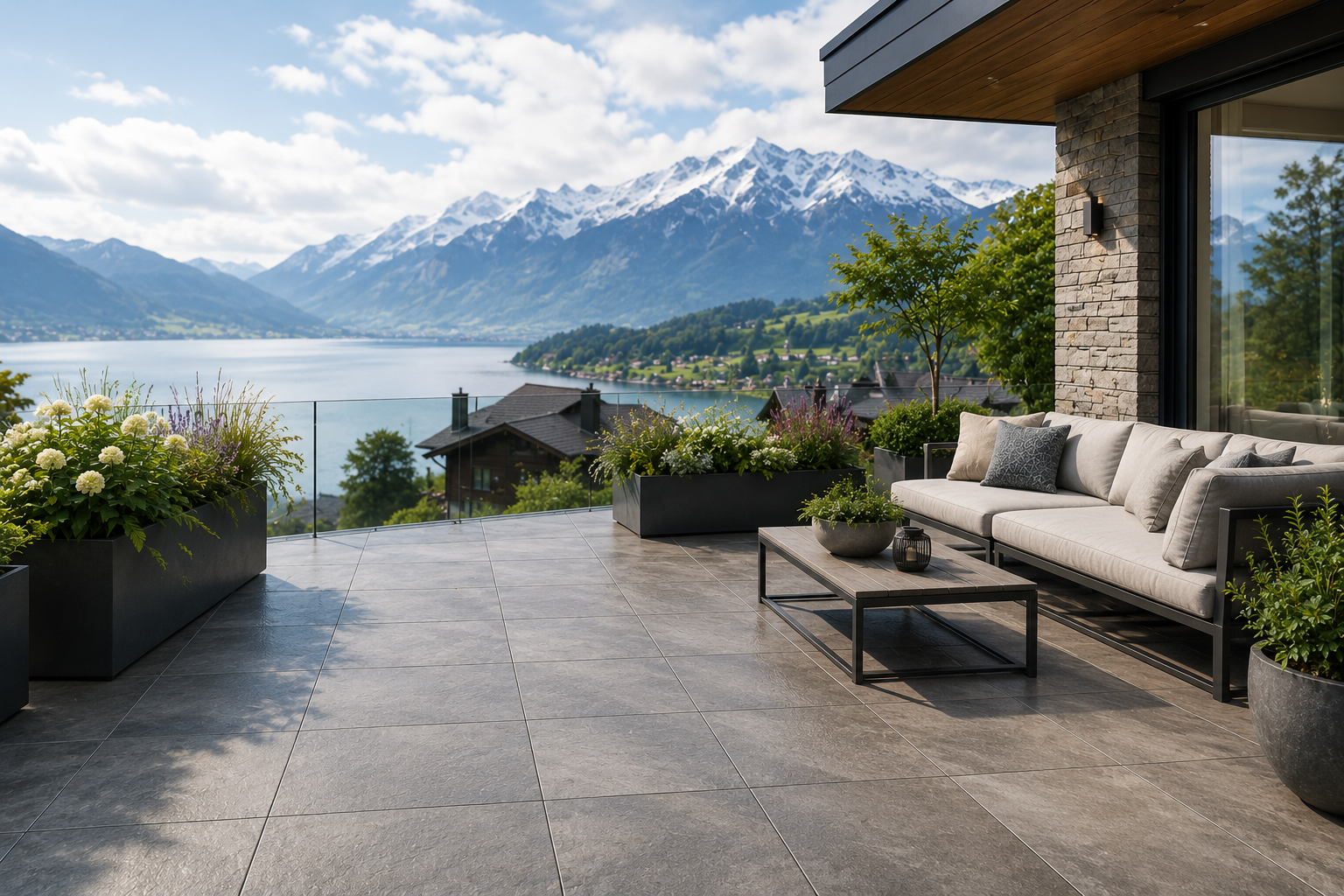 Outdoor Terrace Tile Installation in Switzerland: Choosing the Right Tiles for Swiss Weather