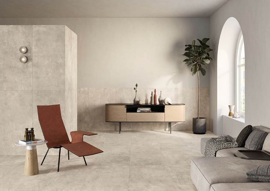 Minima Porcelain Concrete Look Tile - Mist